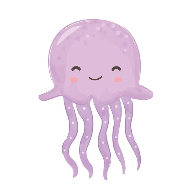 Jellyfish: Cute Sea Creatures - Jellyfish by Art Mirano