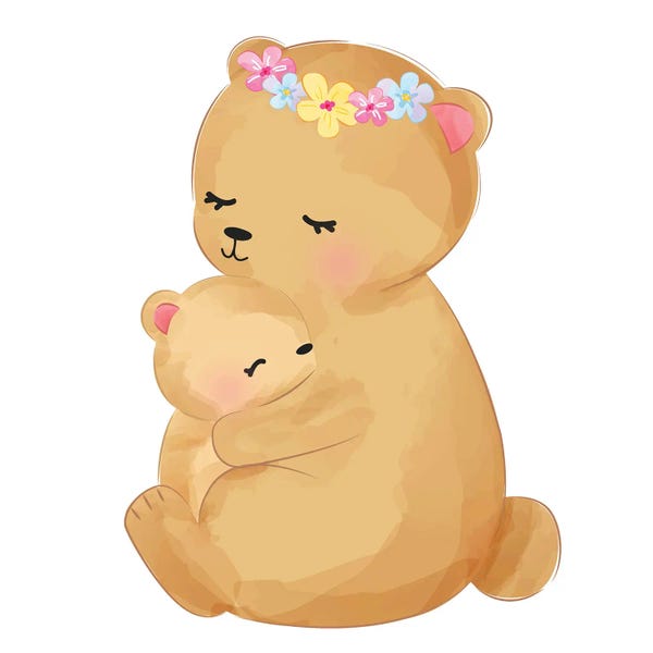 Art Mirano: Mommy And Baby Bear by Art Mirano