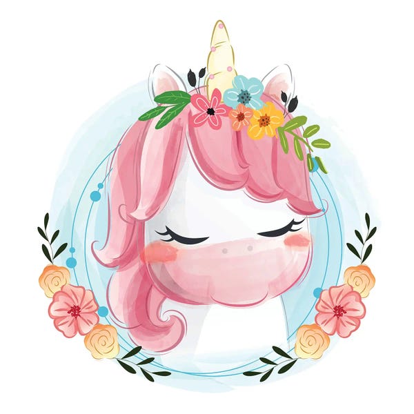 Unicorns: Unicorn Portrait by Art Mirano