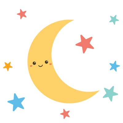 Moon For Kids Room by Art Mirano multi panel art