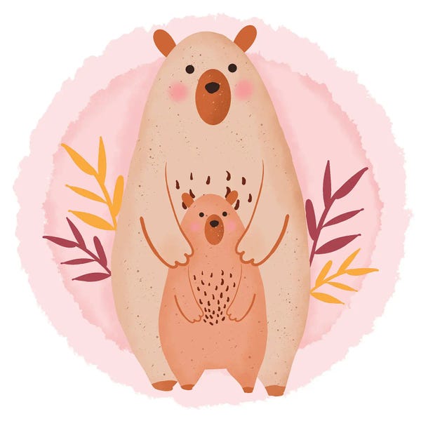 Art Mirano: Mom And Kid Bear by Art Mirano