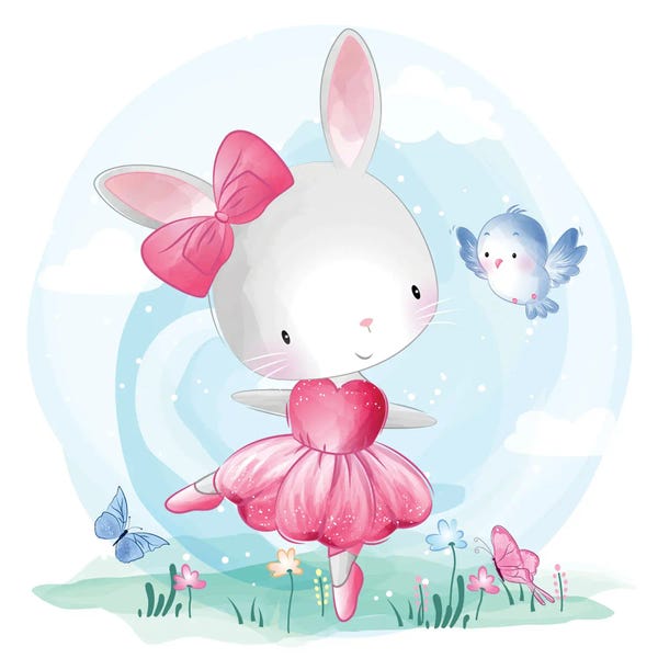 Art Mirano: Cute Little Bunny Dancing by Art Mirano