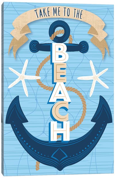 Beach Fun III Canvas Art Print - Anchor Art