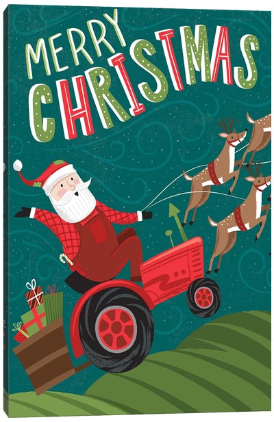 Festive Farmers Market II Canvas Art Print - Farmhouse Christmas Décor
