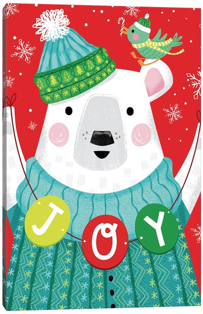 Joy Canvas Art Print - Polar Bear Art
