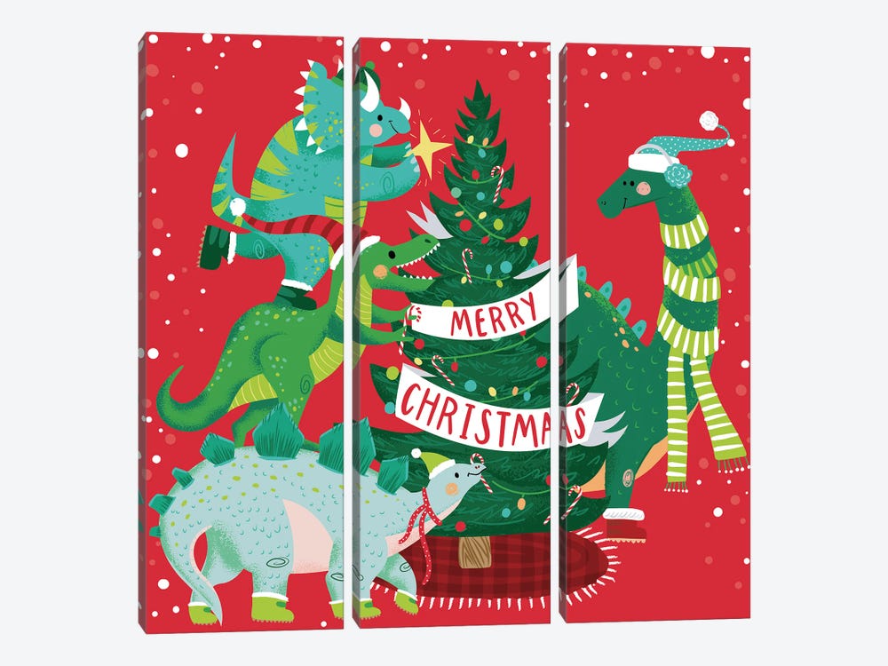 Merry Christmas by Arrolynn Weiderhold 3-piece Canvas Art