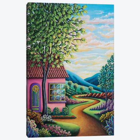 Pink House Canvas Print #ARU35} by Andy Russell Canvas Artwork