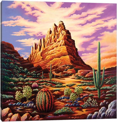 Superstition Mountains Canvas Art Print - Desert Art