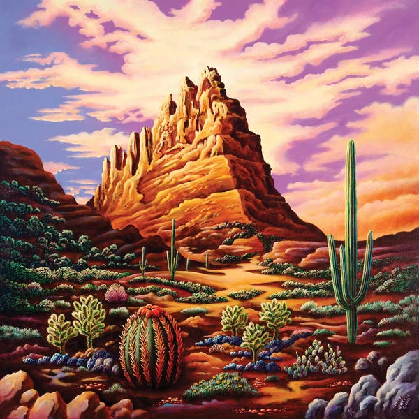 Large Scenic & Landscape Art - Canvas Prints: Superstition Mountains by Andy Russell