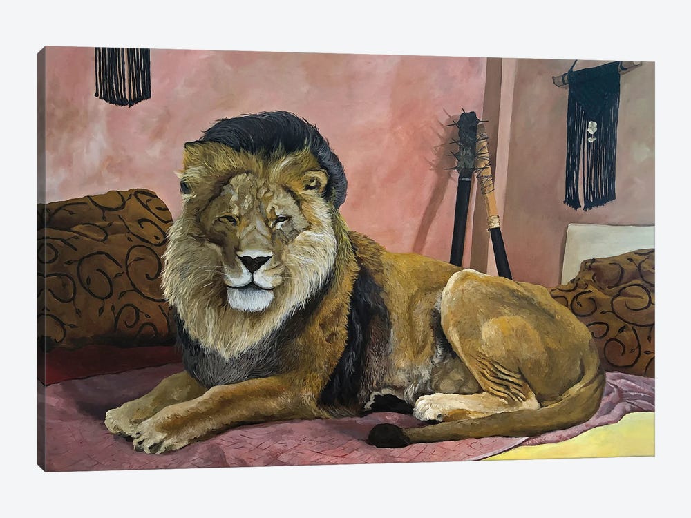 Resting Lion by Artur Rios 1-piece Canvas Artwork
