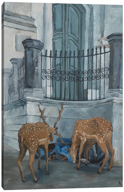 Wandering Deers On Santo Antonio Canvas Art Print - Artur Rios