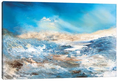 Blue Wave Canvas Art Print - Anke Ryba