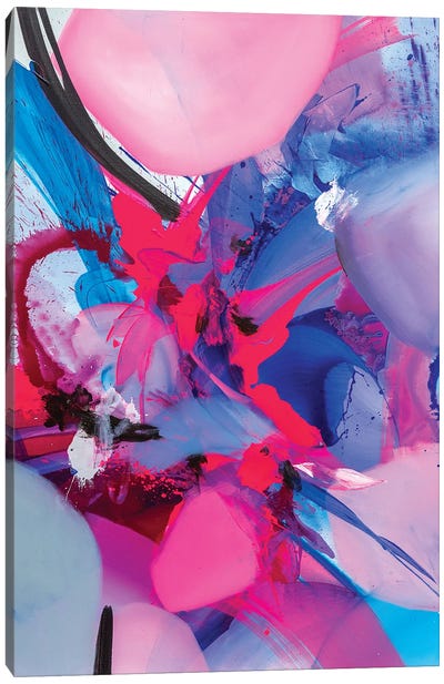 Diamar Canvas Art Print - Purple Abstract Art