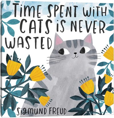 Time Spent With Cats Canvas Art Print