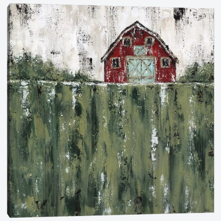 Red Barn Canvas Print #ASB102} by Ashley Bradley Canvas Artwork