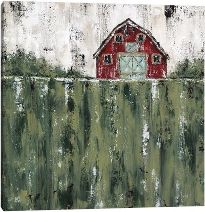 Red Barn Canvas Art Print - Ashley Bradley