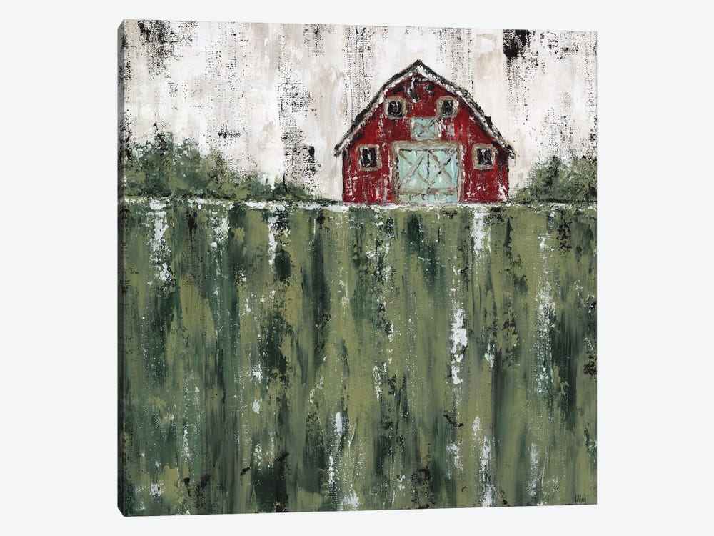 Red Barn by Ashley Bradley 1-piece Canvas Print