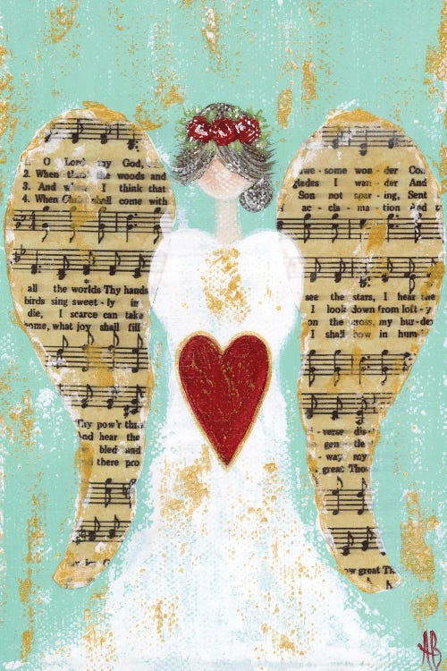 Red Rose Angel by Ashley Bradley wall art