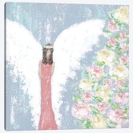 Spring Floral Angel Canvas Print #ASB108} by Ashley Bradley Canvas Wall Art