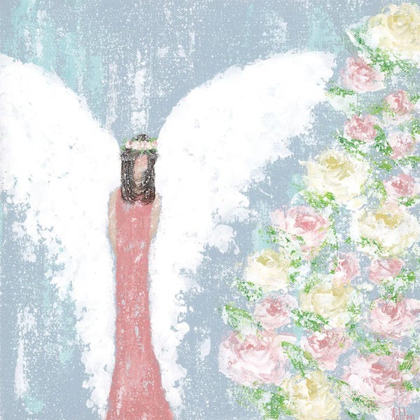 Shabby Chic Décor: Spring Floral Angel by Ashley Bradley