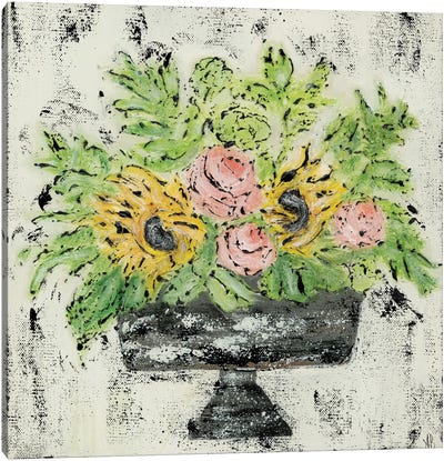 Sunflower Floral Canvas Art Print - Ashley Bradley