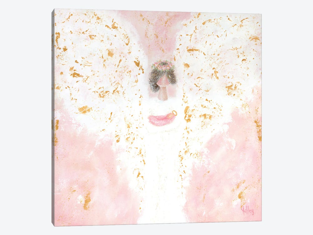 Pink Angel Baby by Ashley Bradley 1-piece Canvas Wall Art