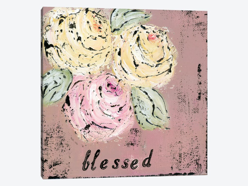 Blessed Floral by Ashley Bradley 1-piece Canvas Print