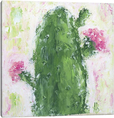 Blooming Cactus Canvas Art Print - Ashley Bradley