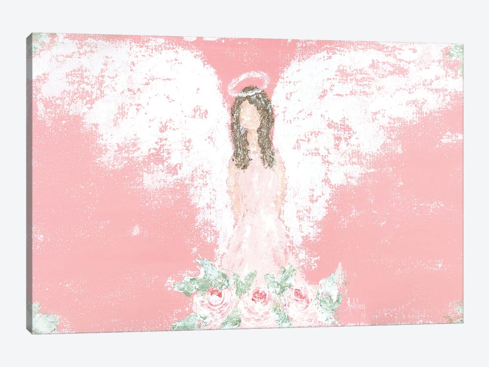 Tea Rose Guardian Angel by Ashley Bradley 1-piece Canvas Artwork