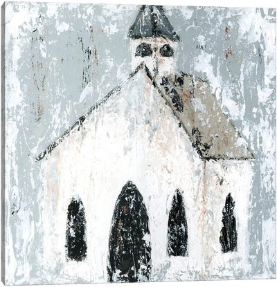 Church Canvas Art Print - Farmhouse Christmas Décor