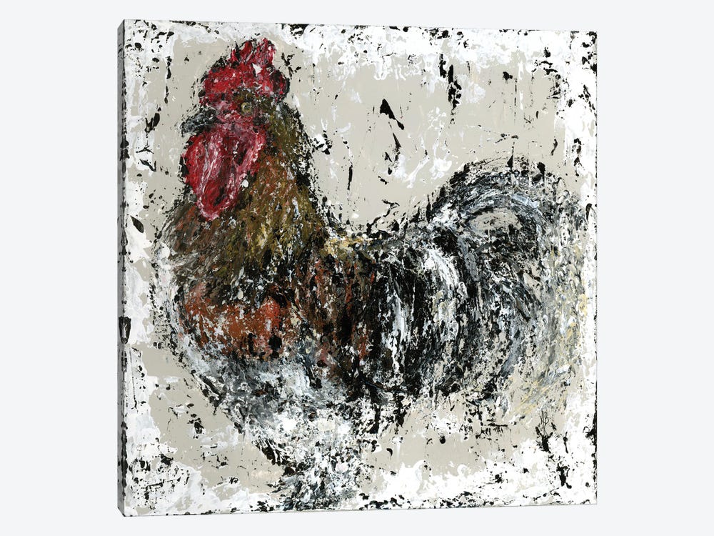 Farmhouse Rooster by Ashley Bradley 1-piece Canvas Wall Art