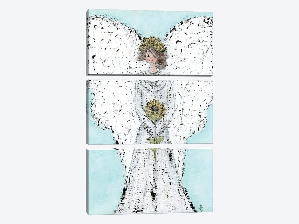 Sunflower Angel by Ashley Bradley 3-piece Canvas Artwork