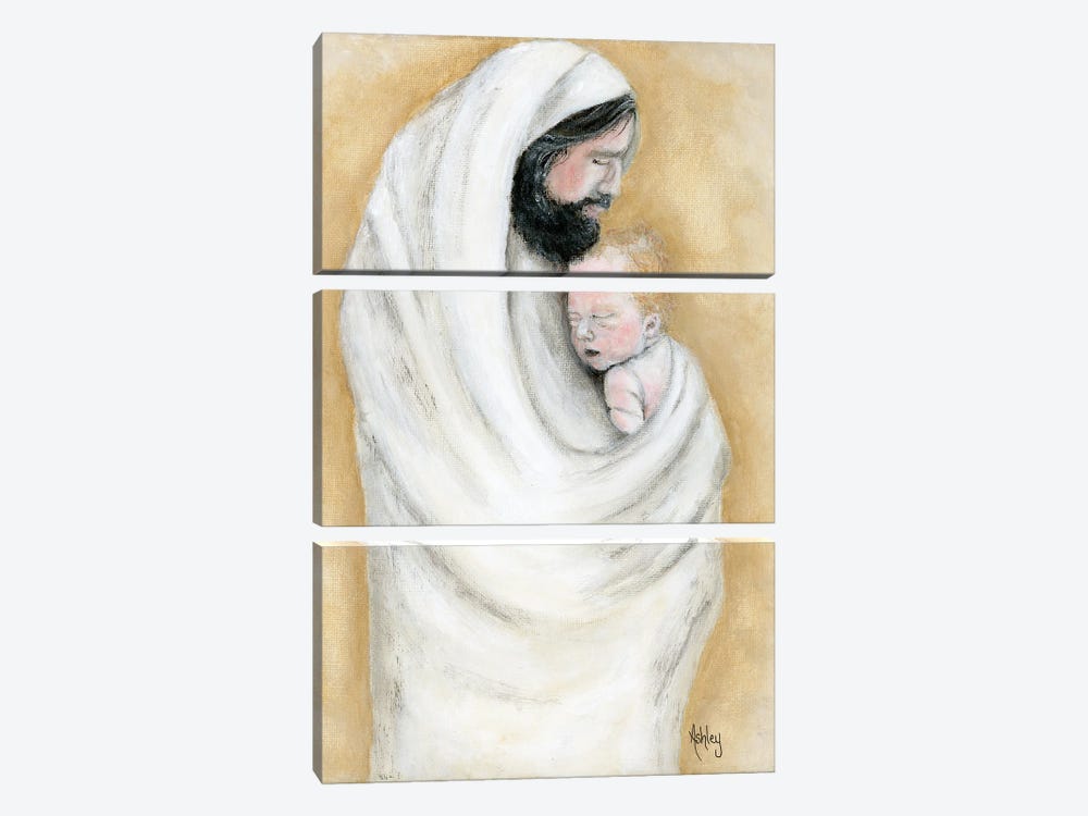 In The Arms Of Jesus by Ashley Bradley 3-piece Canvas Art Print