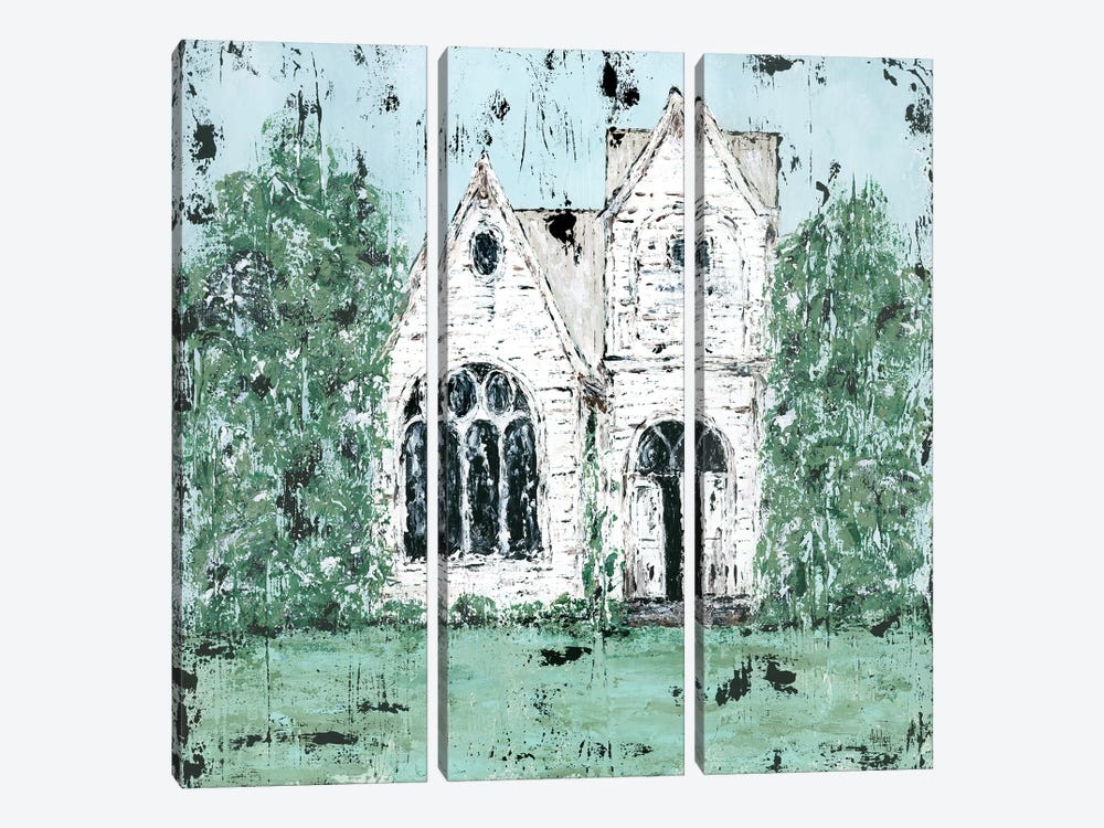 Country Church by Ashley Bradley 3-piece Canvas Art Print