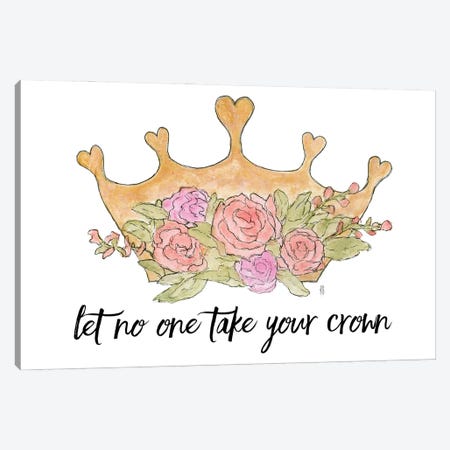 Let No One Take Your Crown Canvas Print #ASB141} by Ashley Bradley Canvas Art
