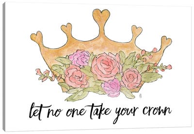 Let No One Take Your Crown Canvas Art Print - Ashley Bradley