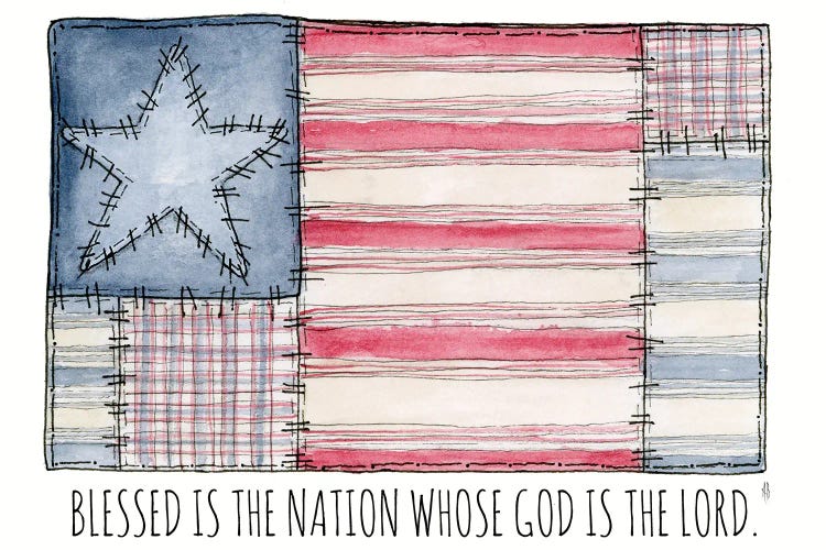 Americana Quilt Flag