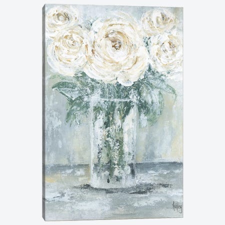 Abstract Floral Vase Canvas Print #ASB153} by Ashley Bradley Art Print