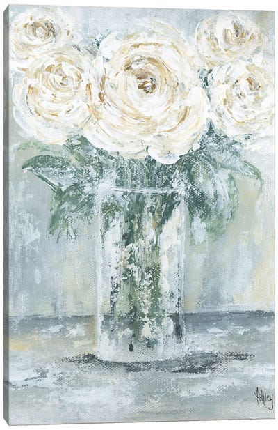 Abstract Floral Vase Canvas Art Print - Ashley Bradley