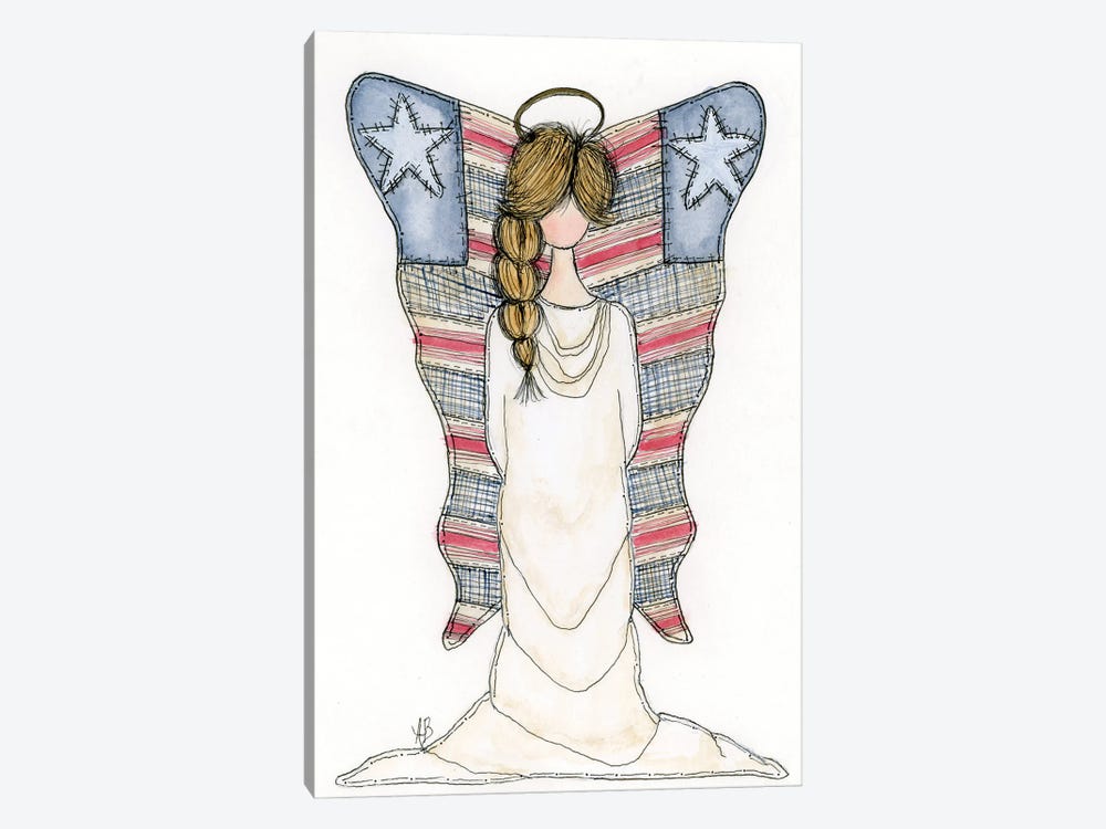 American Quilt Angel by Ashley Bradley 1-piece Canvas Art Print