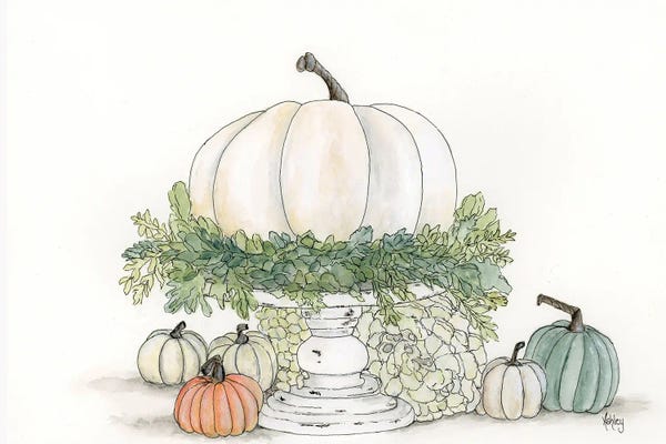 Pumpkins: Pumpkin On A Pedestal by Ashley Bradley