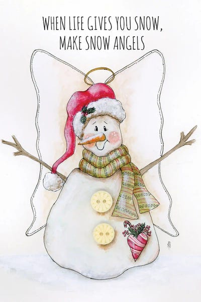Christmas Signs & Sentiments: Snowman Angel by Ashley Bradley
