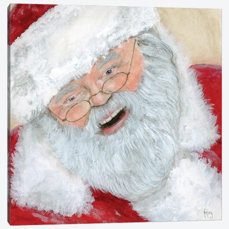 Vintage Santa Canvas Print #ASB161} by Ashley Bradley Canvas Wall Art