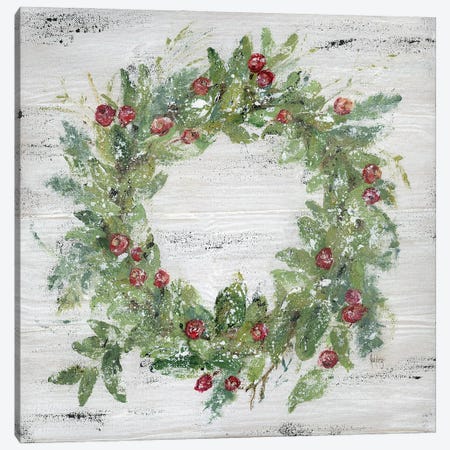 Berry Wreath Canvas Print #ASB165} by Ashley Bradley Canvas Print