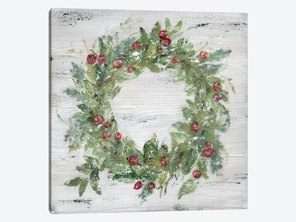 Berry Wreath by Ashley Bradley 1-piece Canvas Wall Art