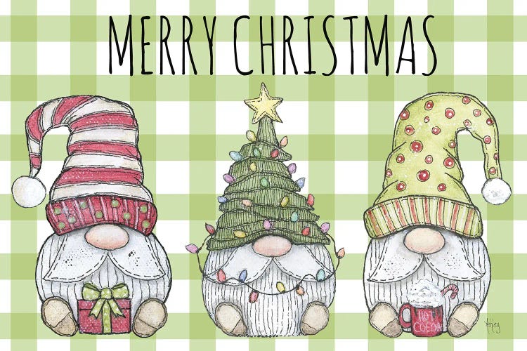 Merry Christmas Gnomes by Ashley Bradley wall art