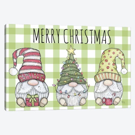 Merry Christmas Gnomes Canvas Print #ASB167} by Ashley Bradley Canvas Print