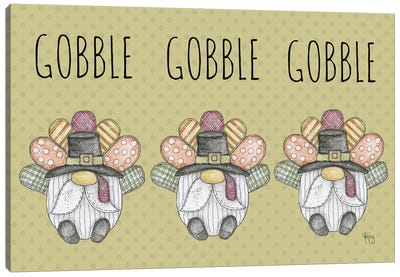 Gobble Gobble Gobble Canvas Art Print - Thanksgiving Art