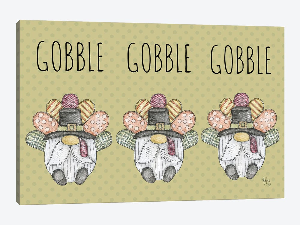 Gobble Gobble Gobble by Ashley Bradley 1-piece Art Print
