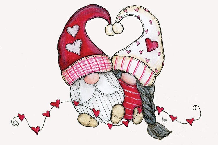 Valentines Gnomes by Ashley Bradley wall art